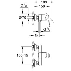 Смеситель для душа Grohe BauLoop 23340000