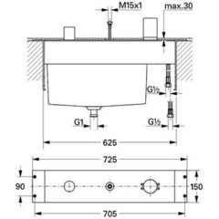 Скрытая часть смесителя Grohe 33341000