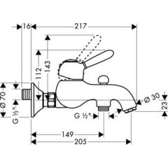 Смеситель Hansgrohe Axor Carlton 17410000