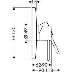 Смеситель Hansgrohe Axor Uno2 38625000