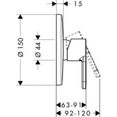 Смеситель Hansgrohe Metropol S 14665000