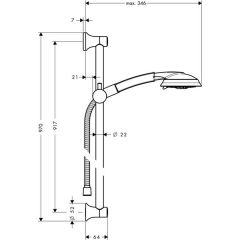 Душевая система Hansgrohe Raindance Classic 100 AIR 3jet 27841000