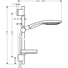 Душевая система Hansgrohe Raindance Select 150 27802000