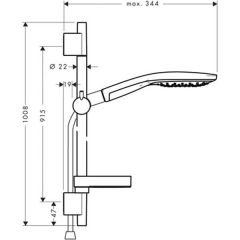 Душевая система Hansgrohe Raindance Select 150 27803000