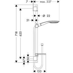 Душевая система Hansgrohe Raindance Select E150 AIR 3jet 27856400