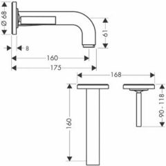 Смеситель Hansgrohe Axor Citterio 39113000