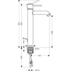 Смеситель Hansgrohe Axor Uno2 38025000