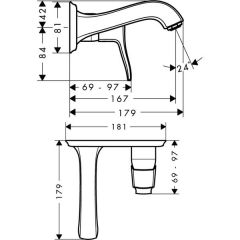 Смеситель Hansgrohe Metris Classic 31000000