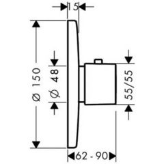 Смеситель Hansgrohe Metris Ecostat E 31570000