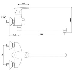 Смеситель Timo Nordic 0155YCR