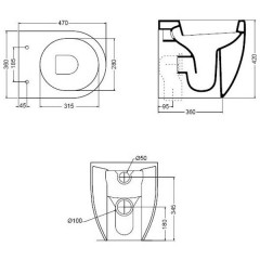 Унитаз Kerasan Flo 311401 приставной