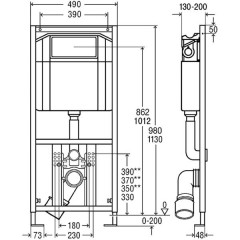 Инсталляция Viega Eco Plus 660321 + Gustavsberg Hygienic Flush WWS + Gustavsberg с микролифтом