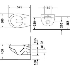 Инсталляция Geberit Duofix 458.161.21.1 + Duravit Duraplus 254709 с сиденьем