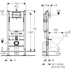 Инсталляция Geberit Duofix 458.161.21.1 + Duravit Duraplus 254709 с сиденьем