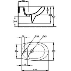 Биде Jacob Delafon Patio E4189 подвесное