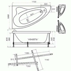 Ванна акриловая Triton Изабель L