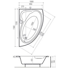 Ванна акриловая Ruben Design Victoria L