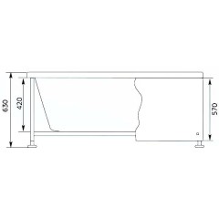 Ванна акриловая Aquanet Vitoria 135x135