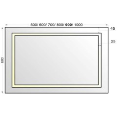 Зеркало Englhome Mirror Edging ED700-LED