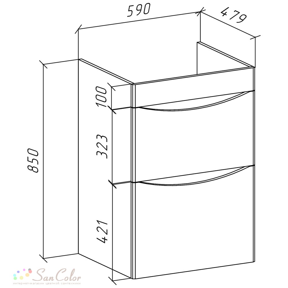 Тумба с раковиной belbagno marino 120