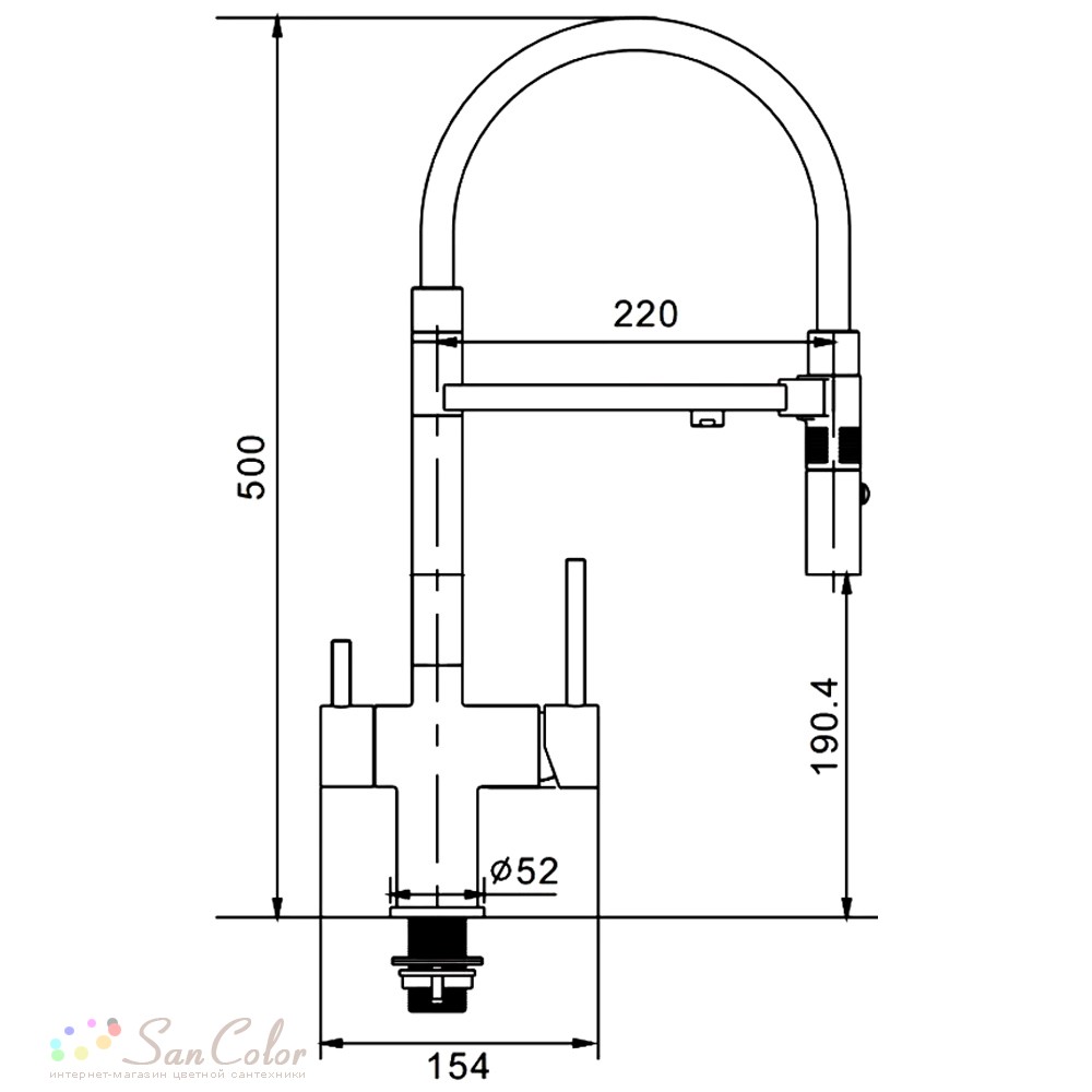 смеситель для кухни мойки rose r558 белый