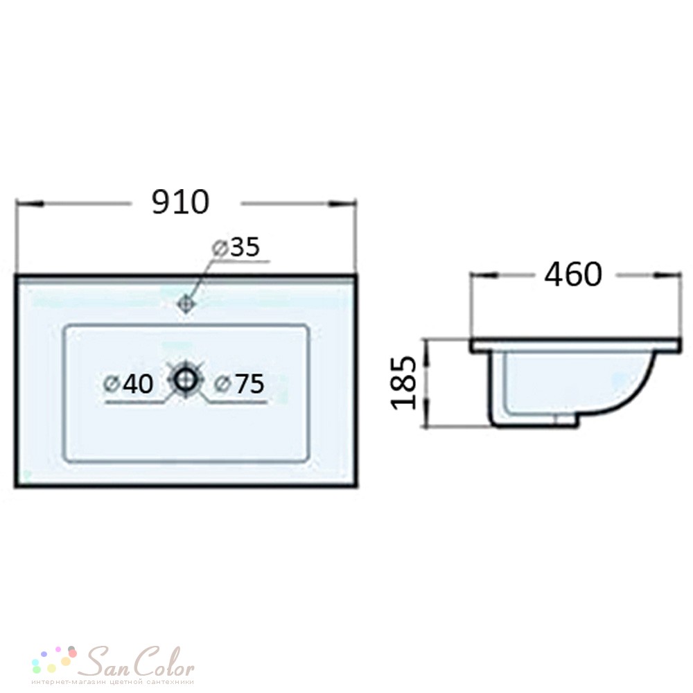 Раковина Comforty 90e