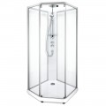 Душевая кабина IDO Showerama 10-5 пятиугольная 80x90 профиль серебристый матовый, стекло прозрачное/прозрачное